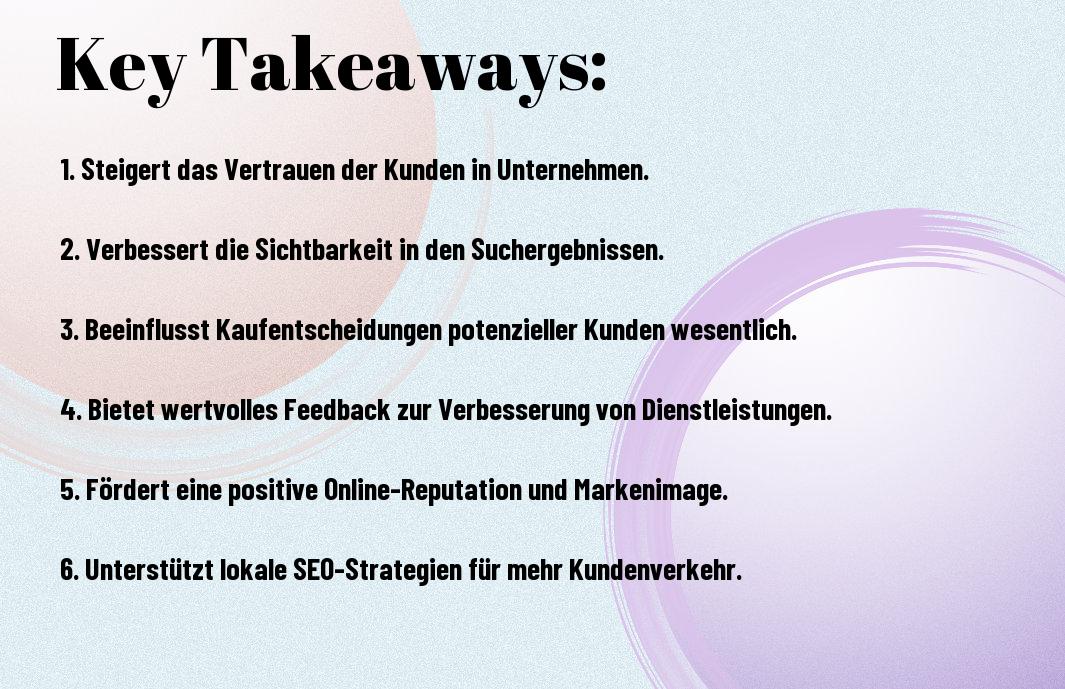 Google Bewertungen für Unternehmen